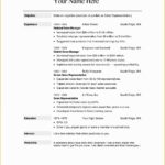 Free Blank Resume Templates Printable Of Free Resume Templates Download