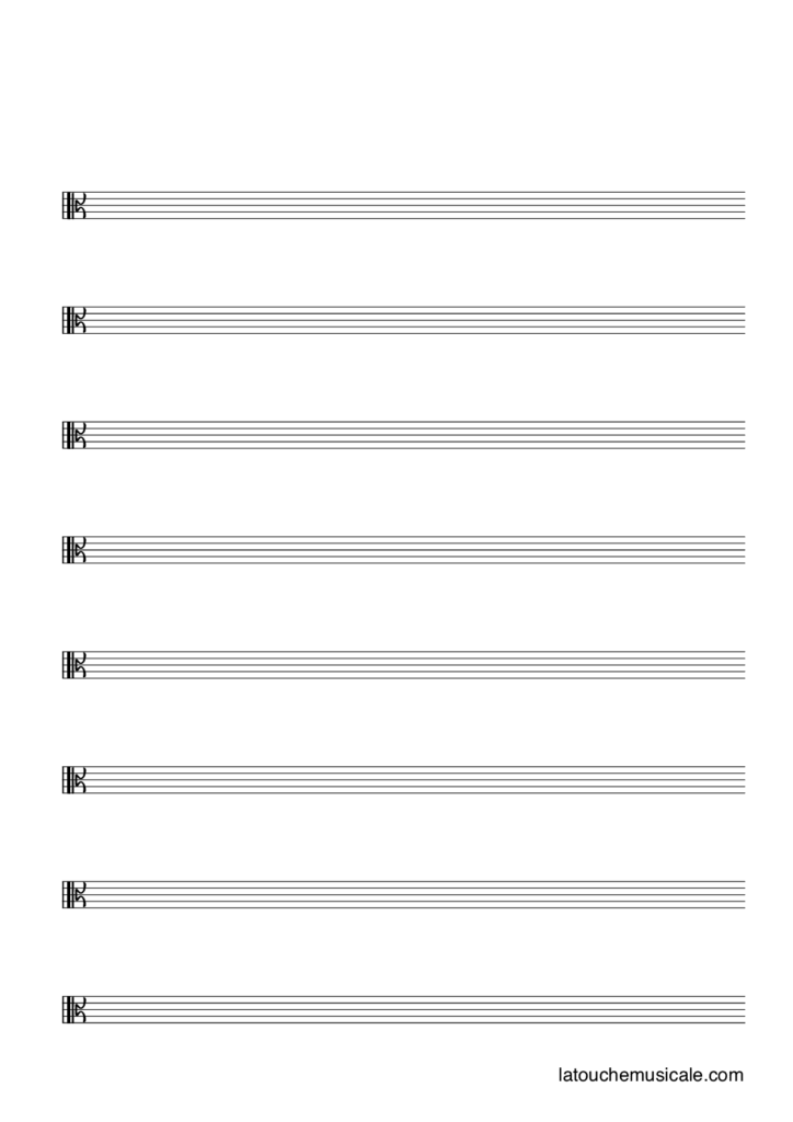 Free Blank Sheet Music To Download In PDF Printable Full Page Blank