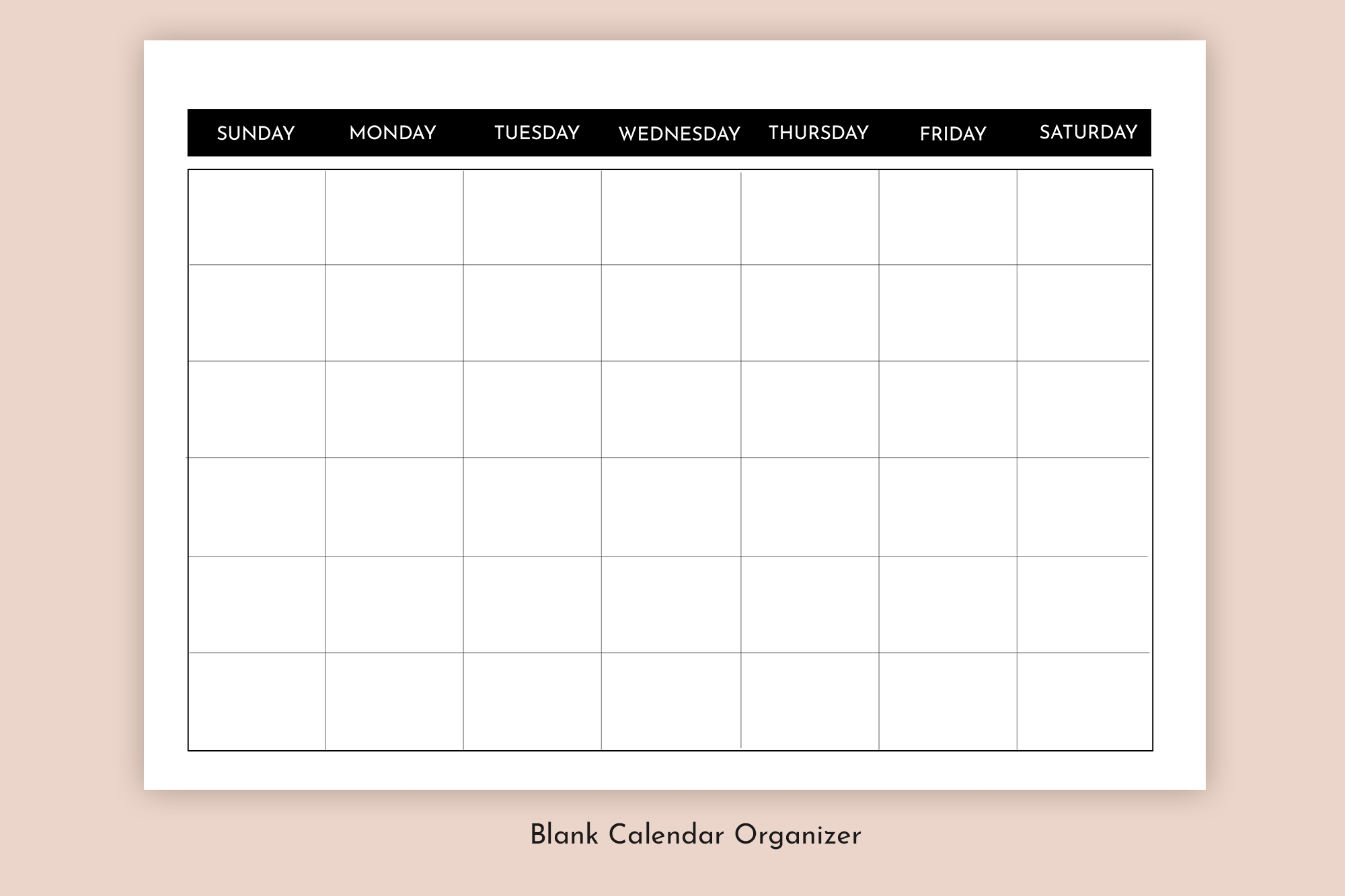 Free Calendar Numbers Printable PDF