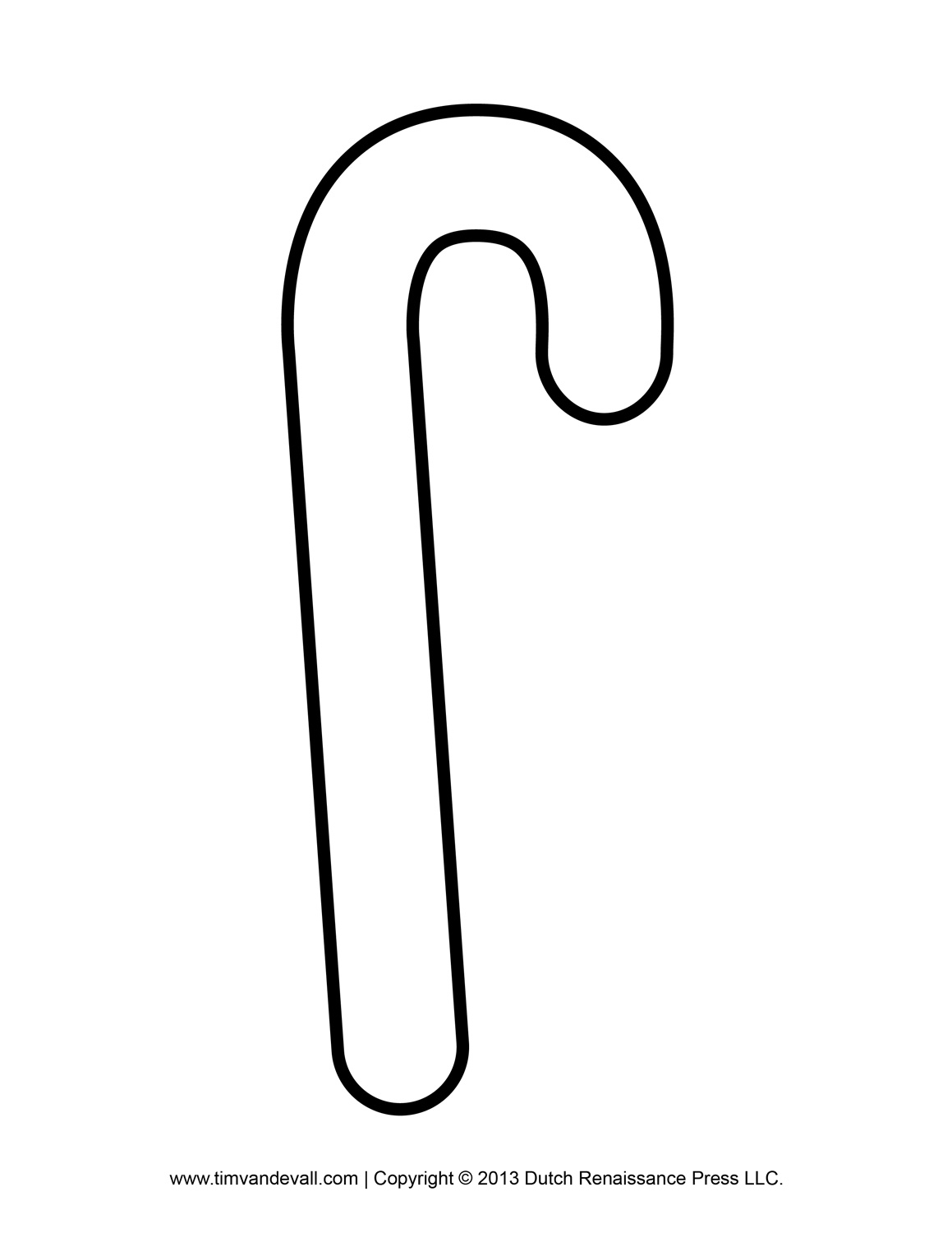 Free Candy Cane Template Printables Clip Art Decorations