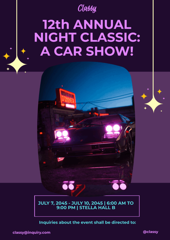 Free Car Show Flyer Templates Editable And Printable