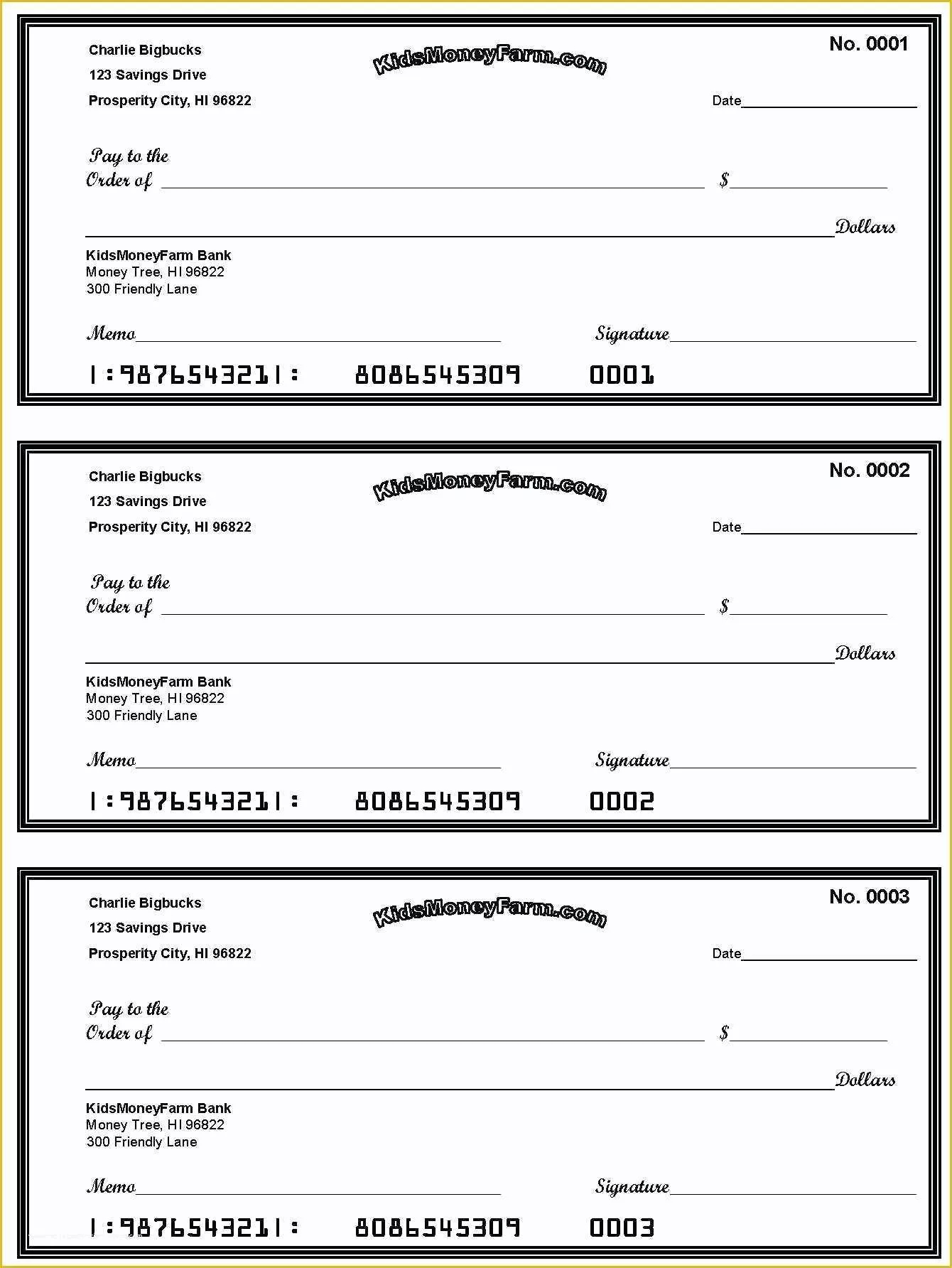 Blank Check Templates Word
