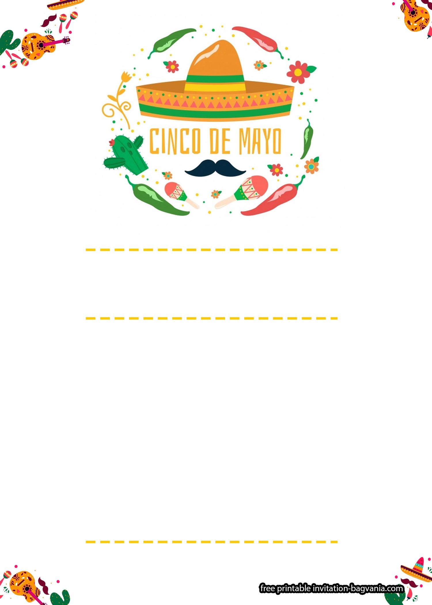 Blank Cinco De Mayo Templates