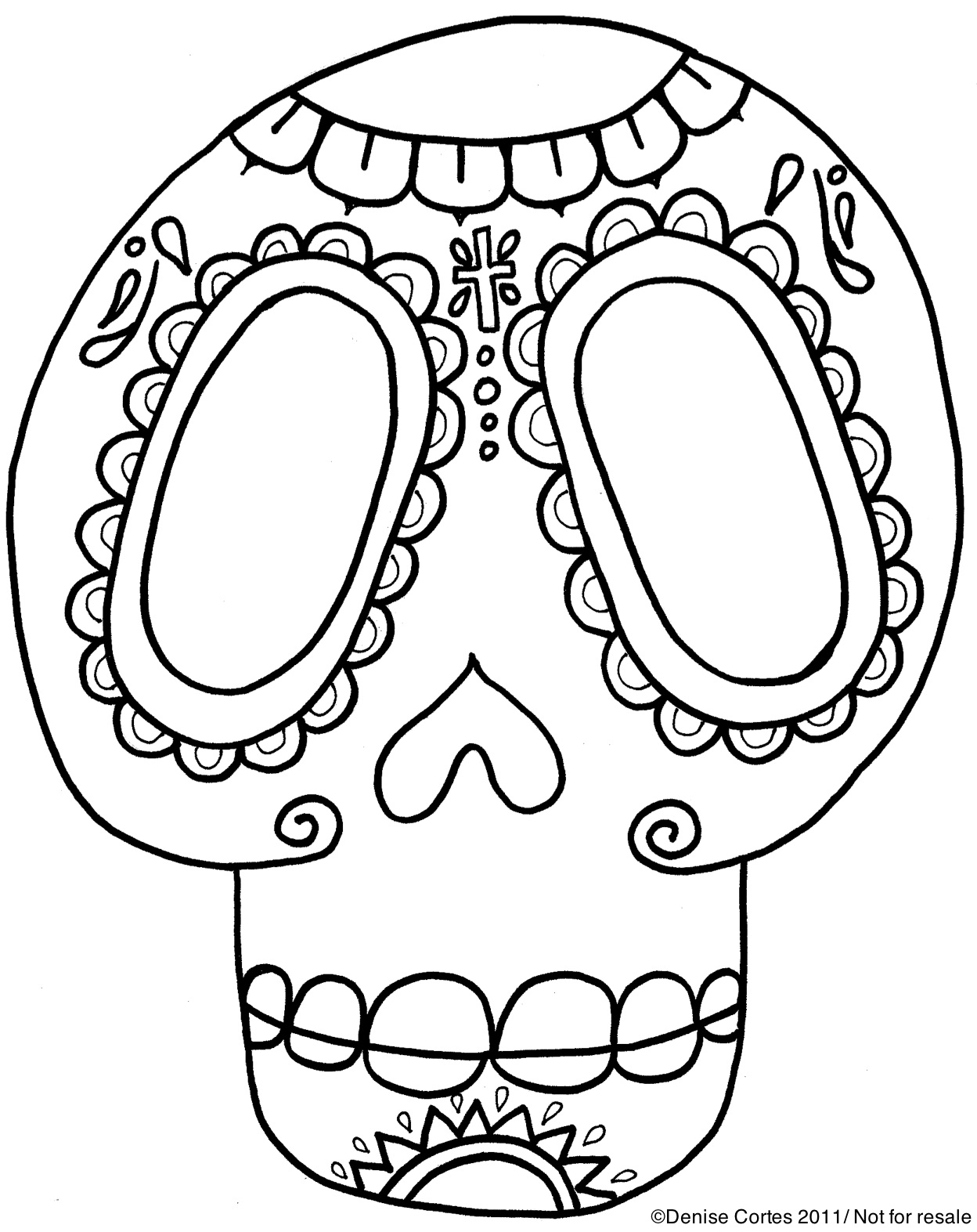 Blank Sugar Skull Templates