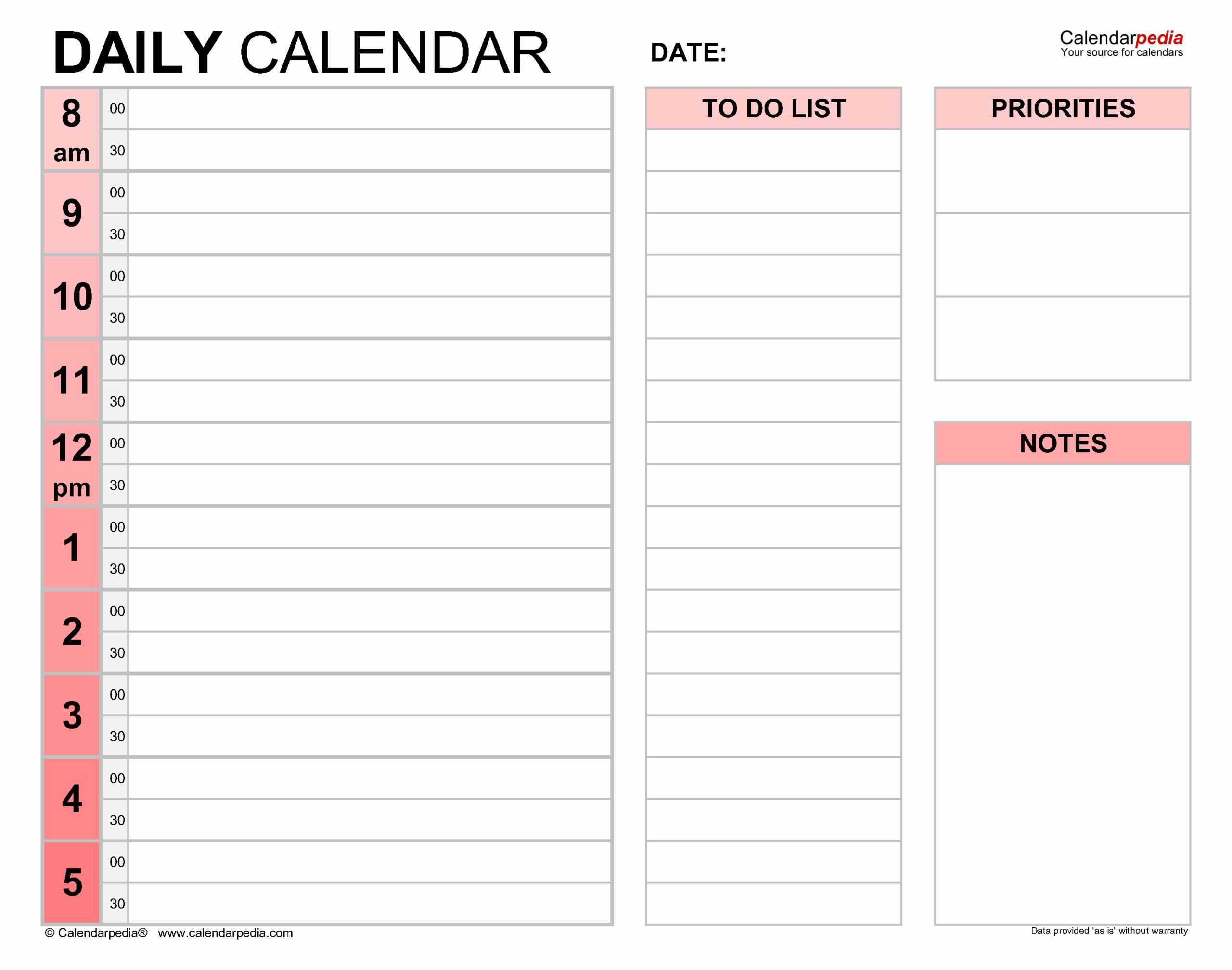 Free Daily Planner Printable