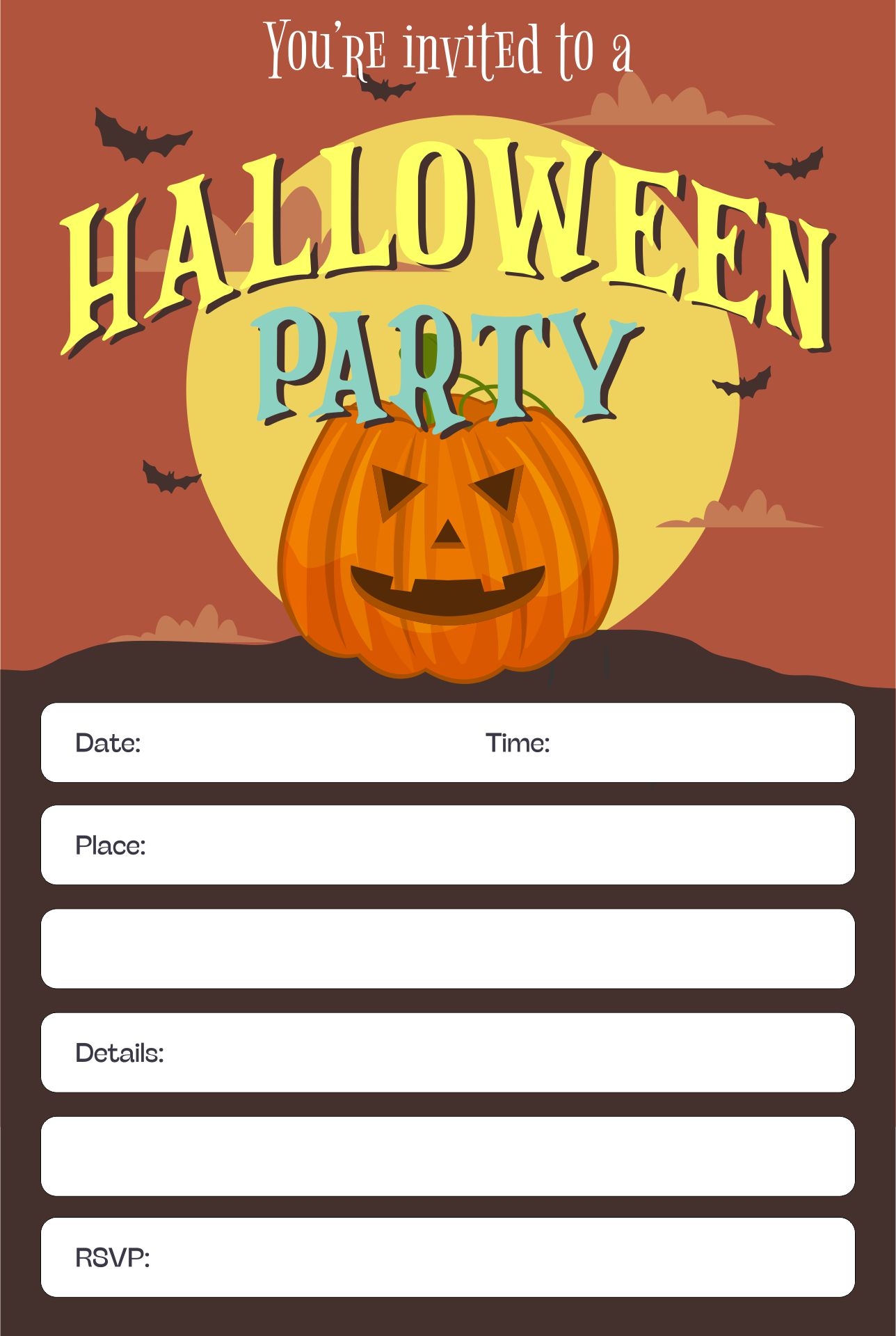Free Downloadable Halloween Invitations Word Template Warriorwqp