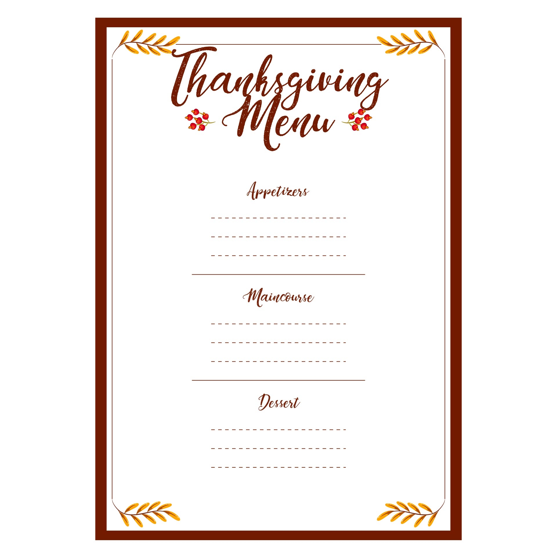 Free Downloadable Templates For Menu Cards Gaivelo