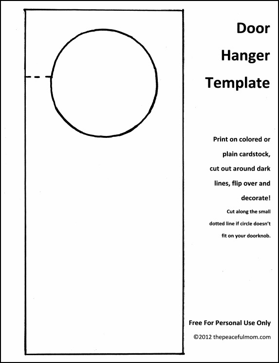 Free Editable Door Hanger Template