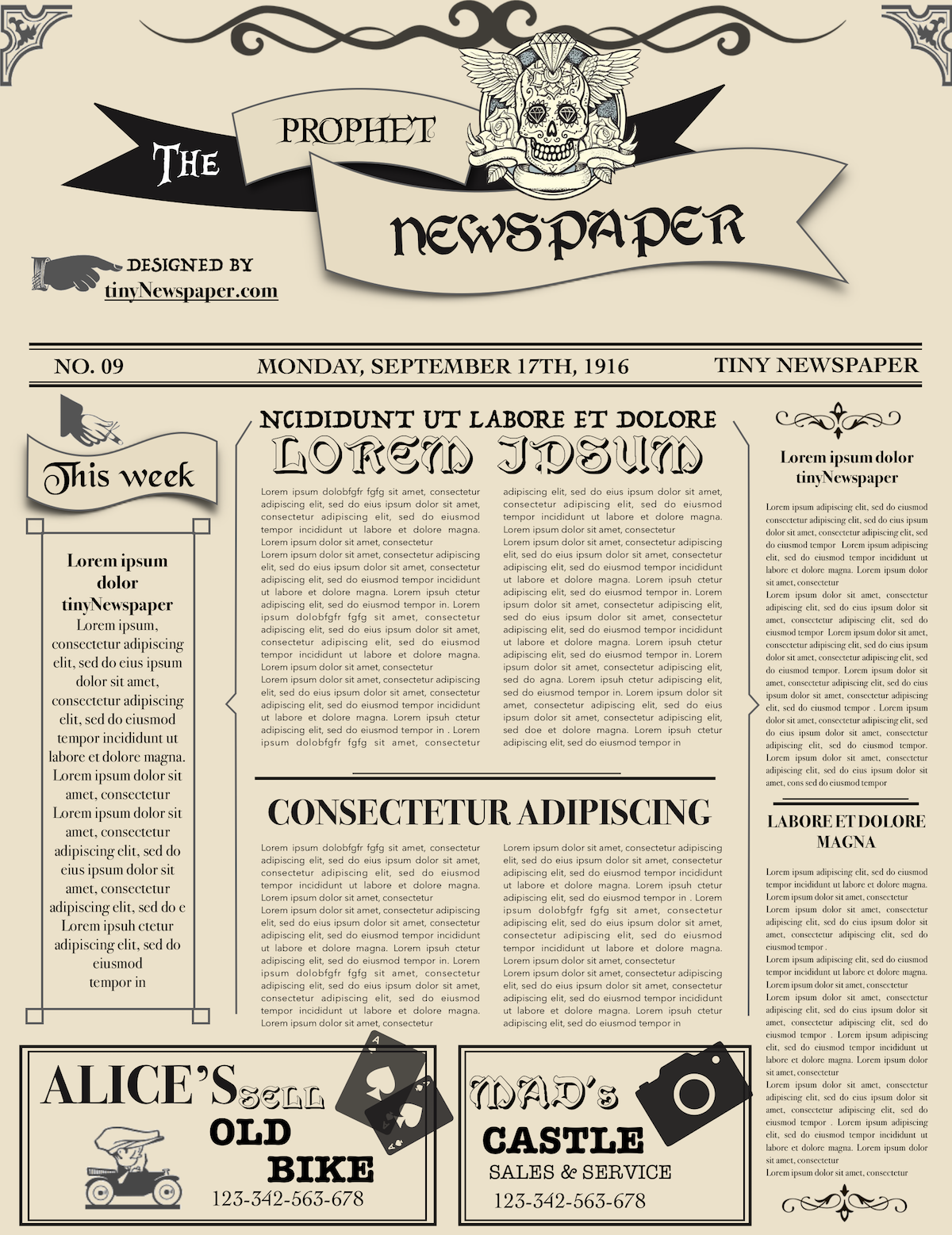 Editable Blank Newspaper Templates