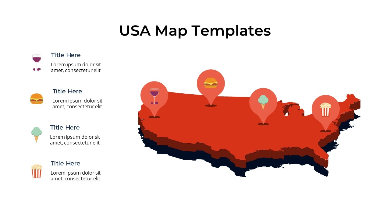 Free Editable USA Map With States PowerPoint Google Slides