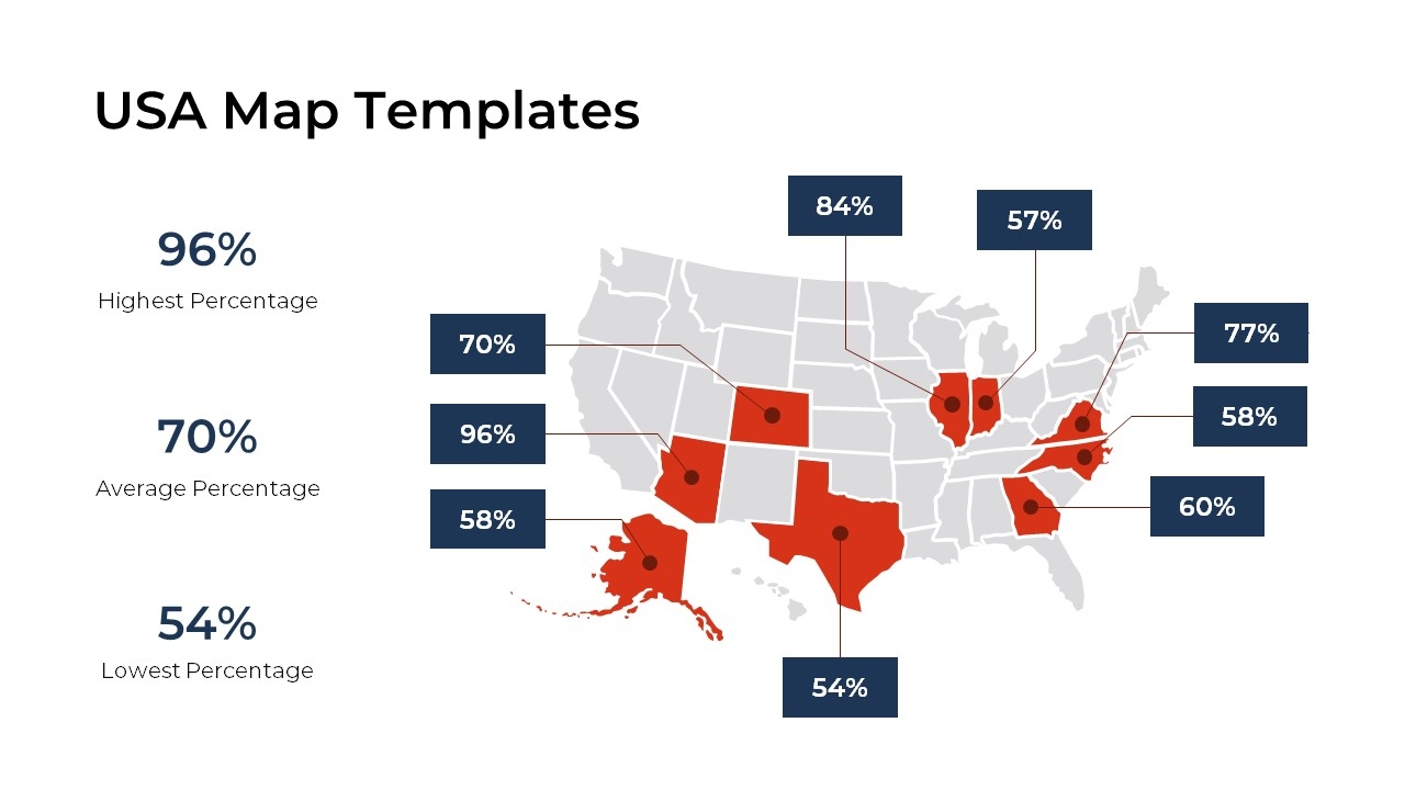 Free Editable USA Map With States PowerPoint Google Slides