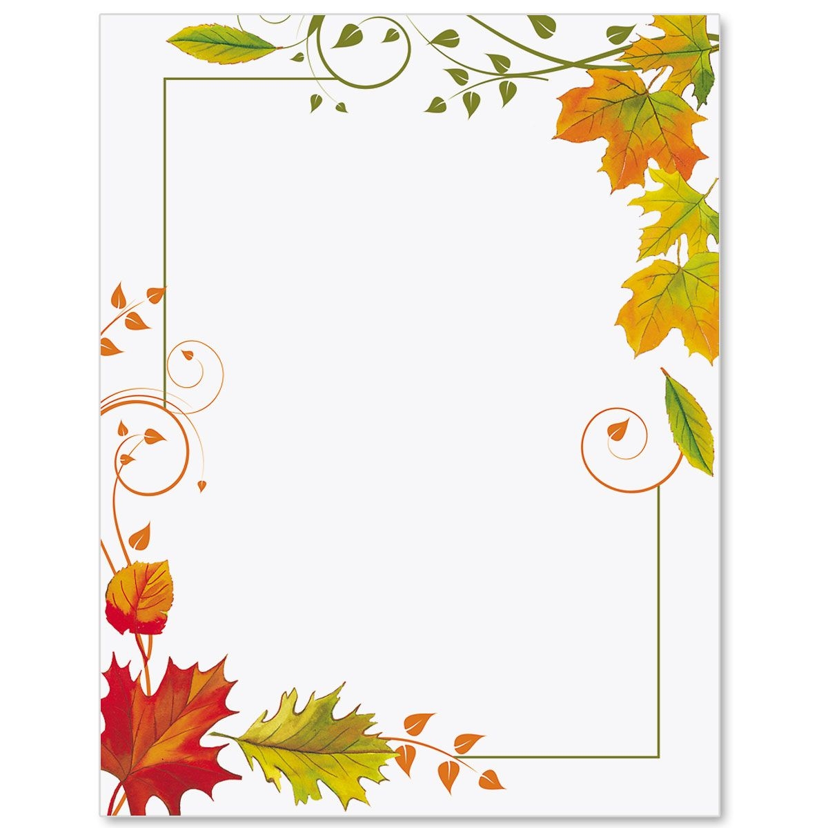Free Fall Border Paper Printable Printable Templates