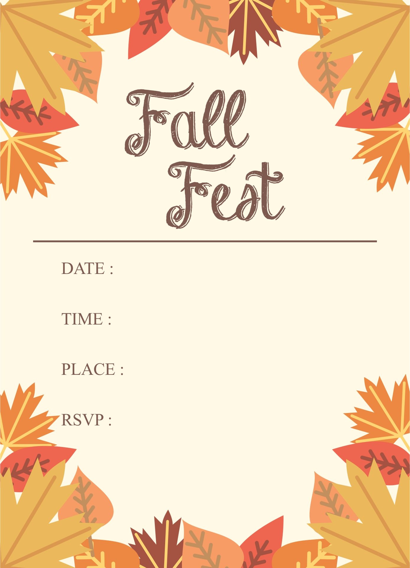 Free Fall Flyer Templates Printable Word Searches