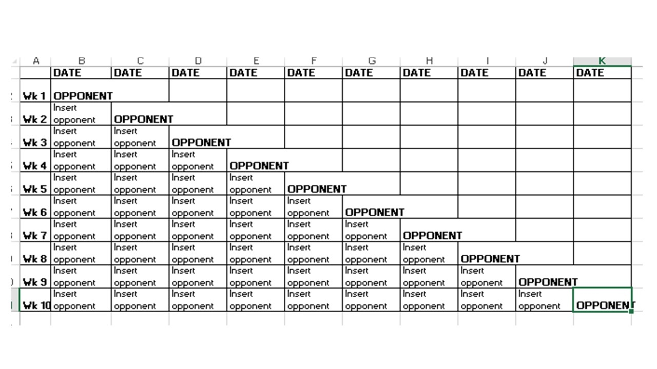 Free Football Stat Templates CoachFore