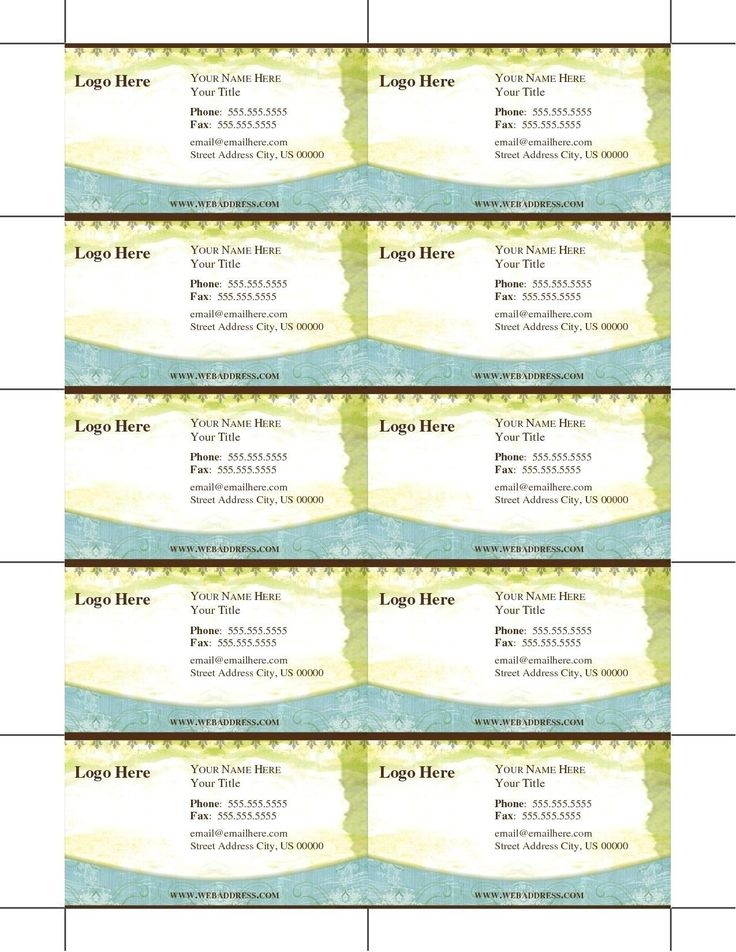 Free Free Business Cards To Print Out At Home Template Within Free