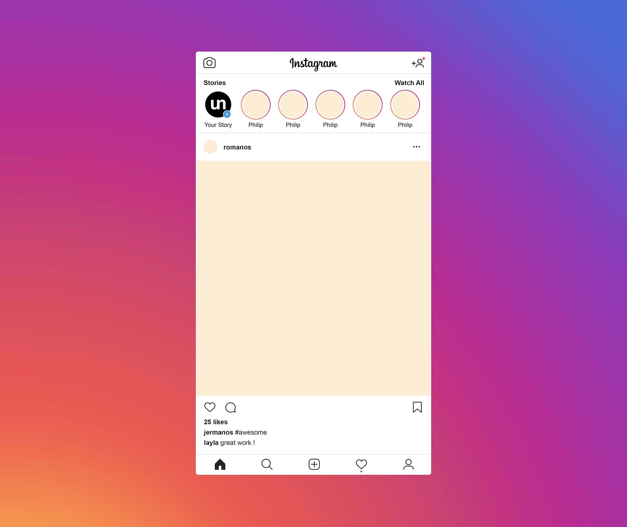 Free Instagram Post Mockup PSD 