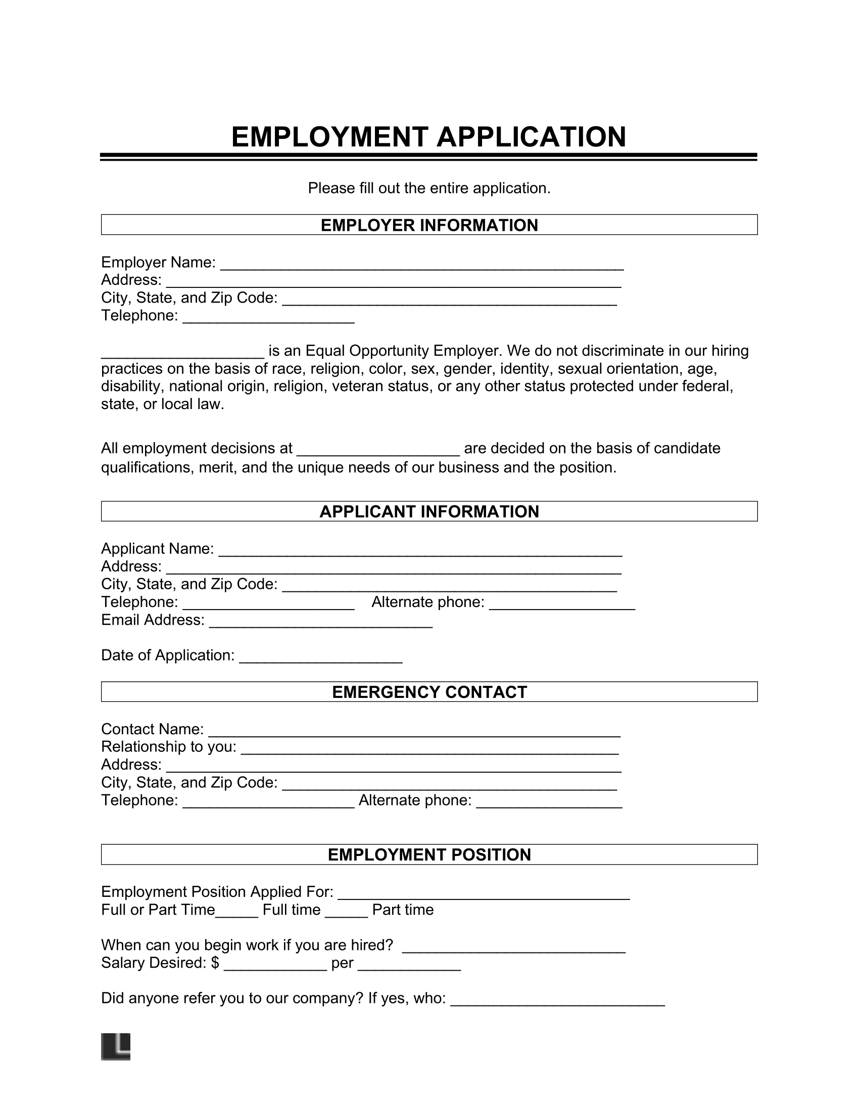 Free Job Application Form PDF Word Worksheets Library