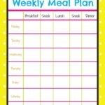 Free Menu Planner To Plan Out Healthy Snacks And Meals Through Out The