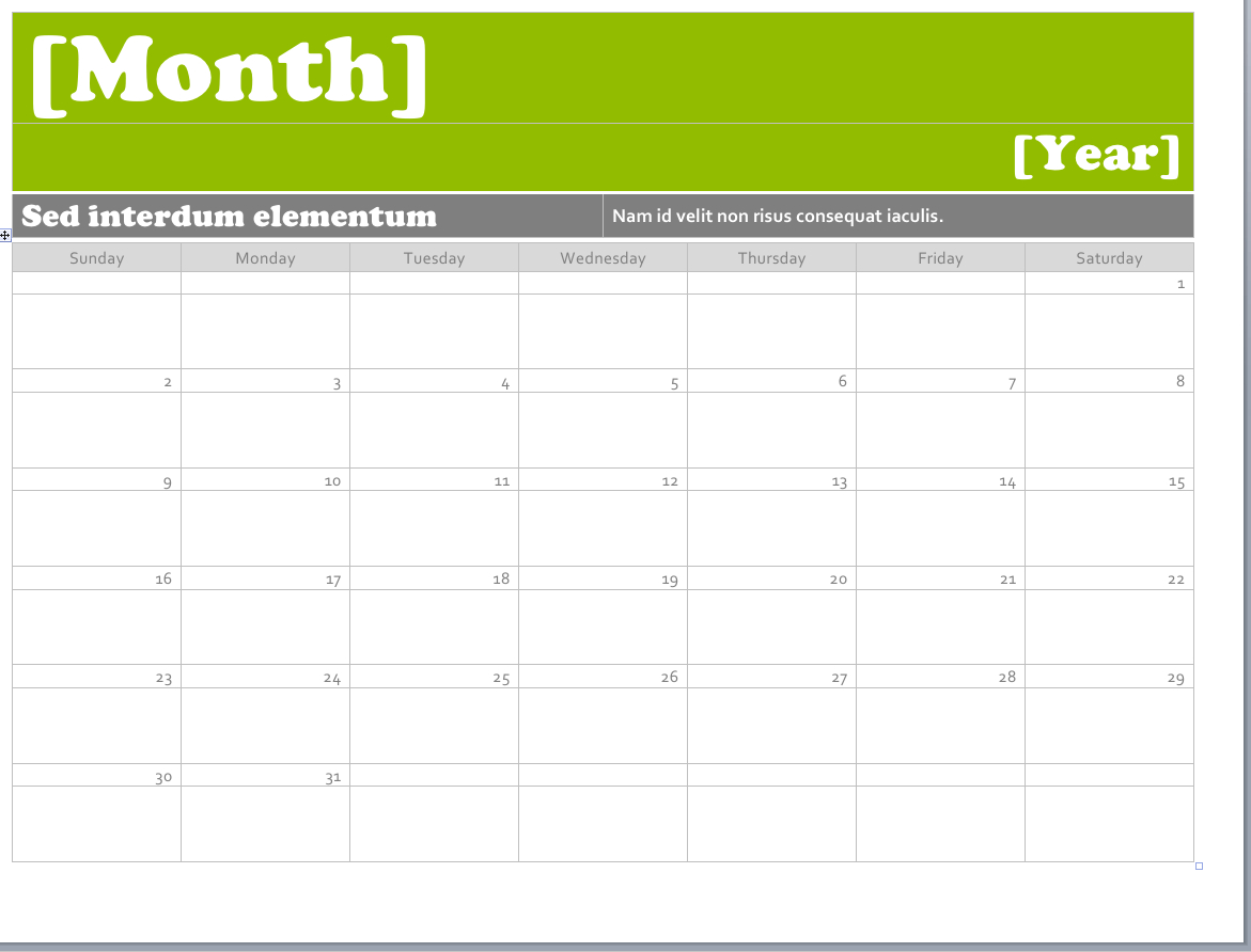 Free Microsoft Word Calendar Template 2025 Kathleen D Leary