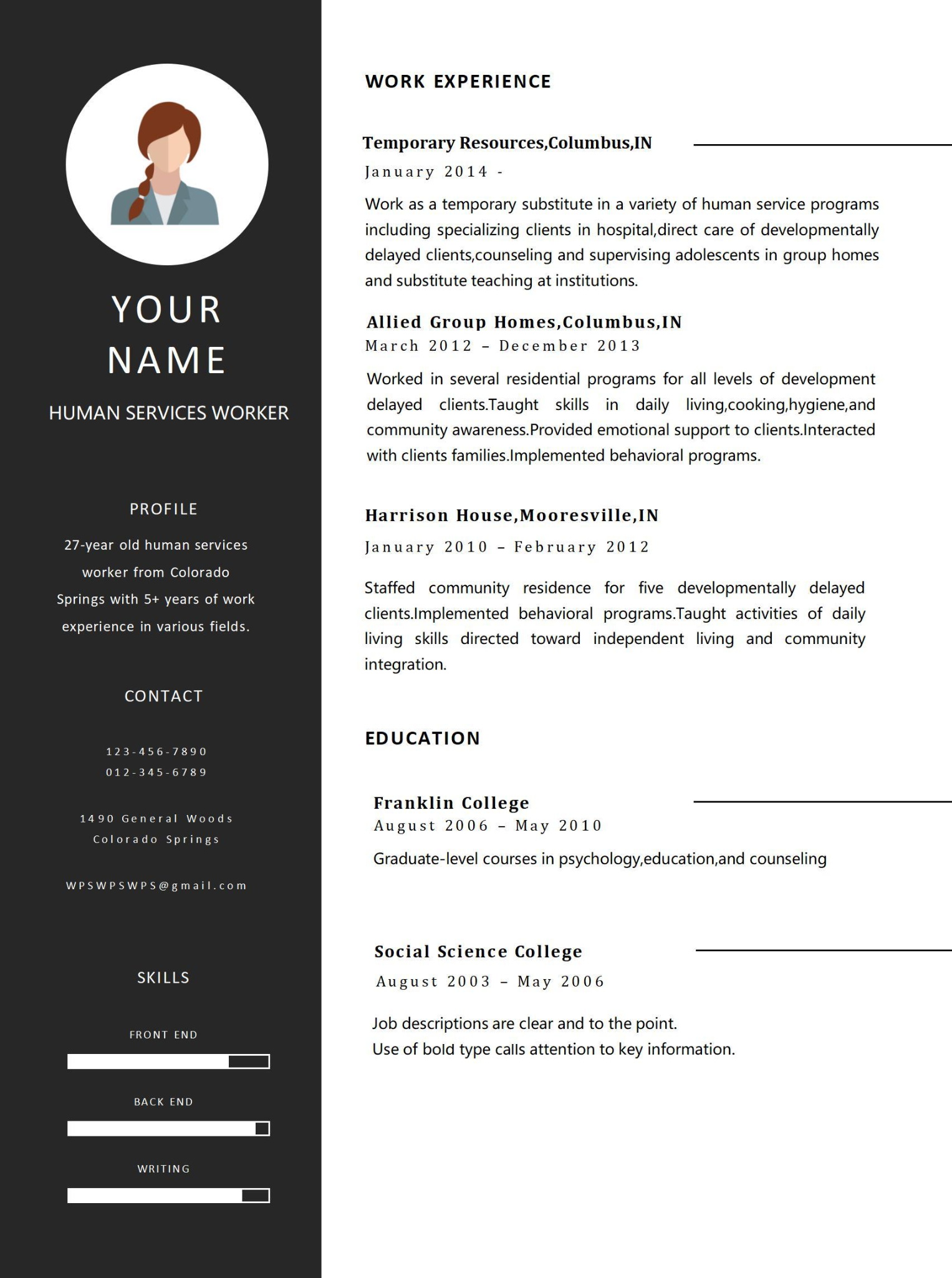 Fillable Blank Resume Templates Pdf