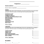 Free Personal Financial Statement Template PDF Word EForms
