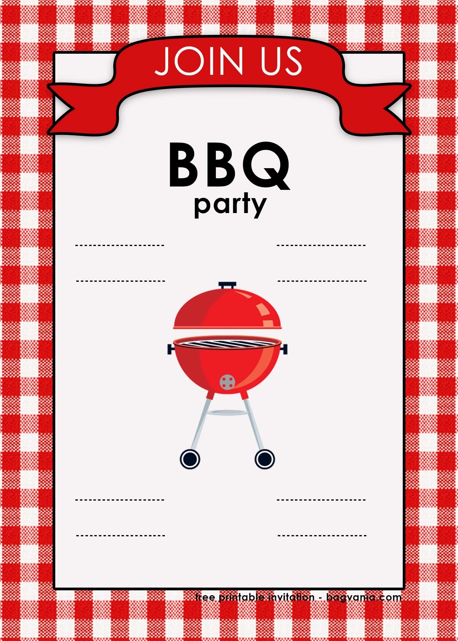 Blank Bbq Invitation Templates