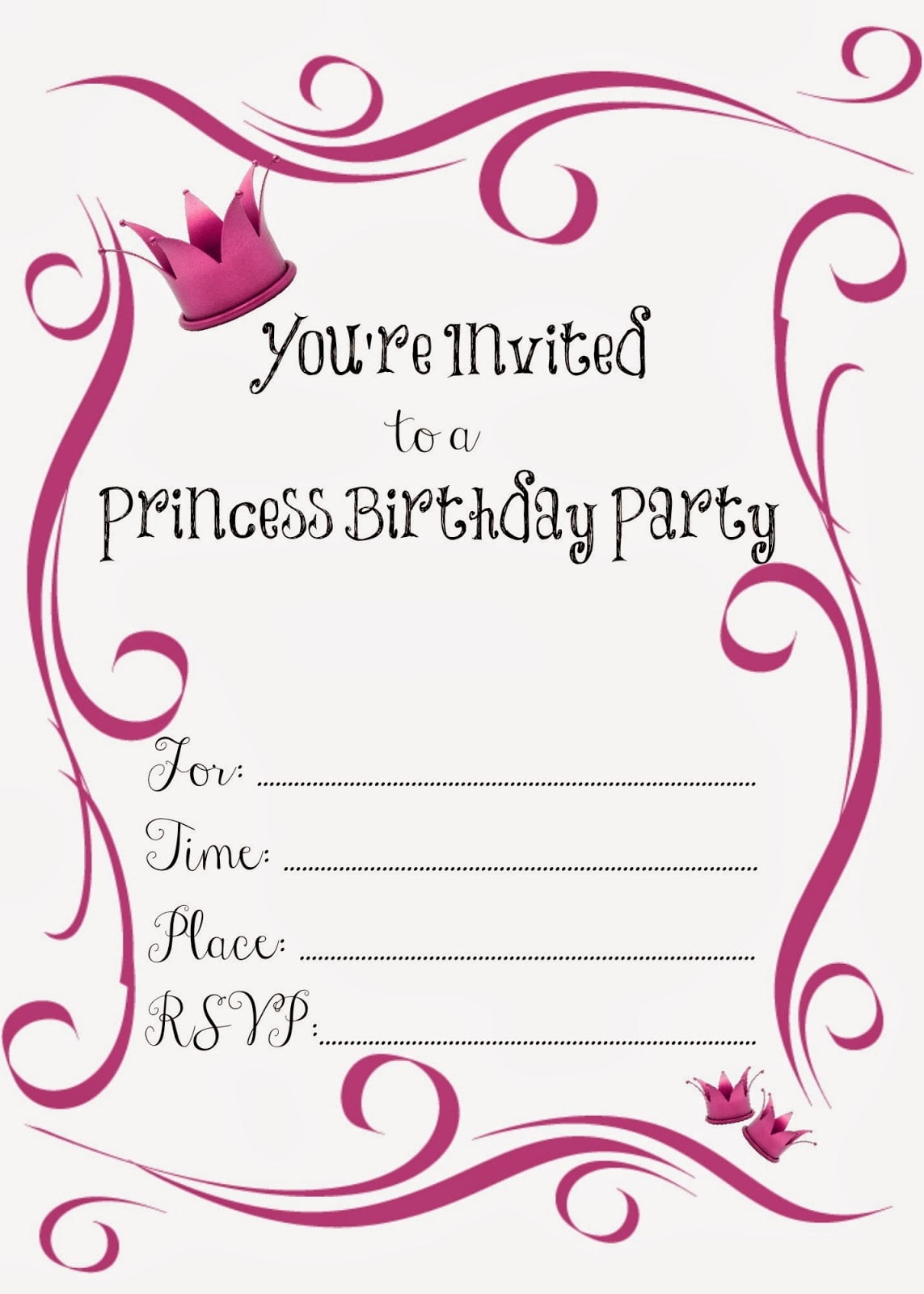 Free Printable Birthday Invite Design FREE Printable Birthday