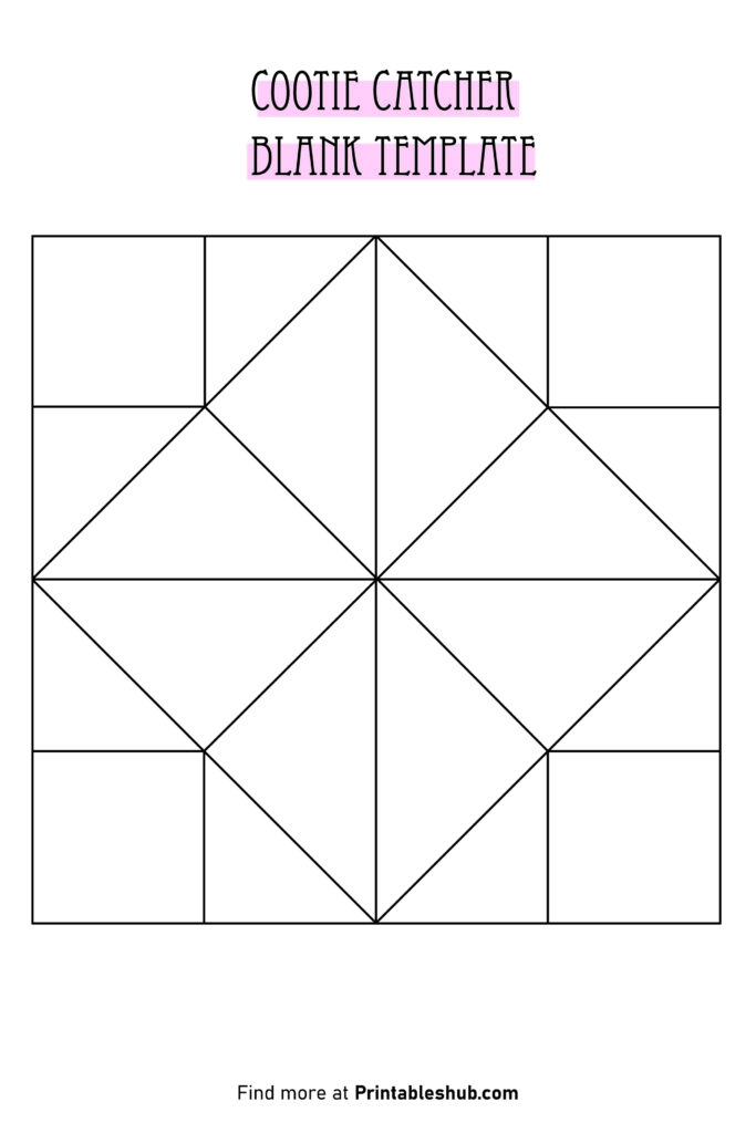 Free Printable Blank Cootie Catcher Templates PDF Included