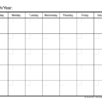 Free Printable Blank Monthly Calendar Templates Example Calendar