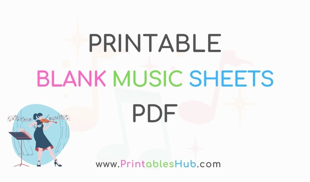 Free Printable Blank Music Sheet Templates PDF Violin Piano Drums