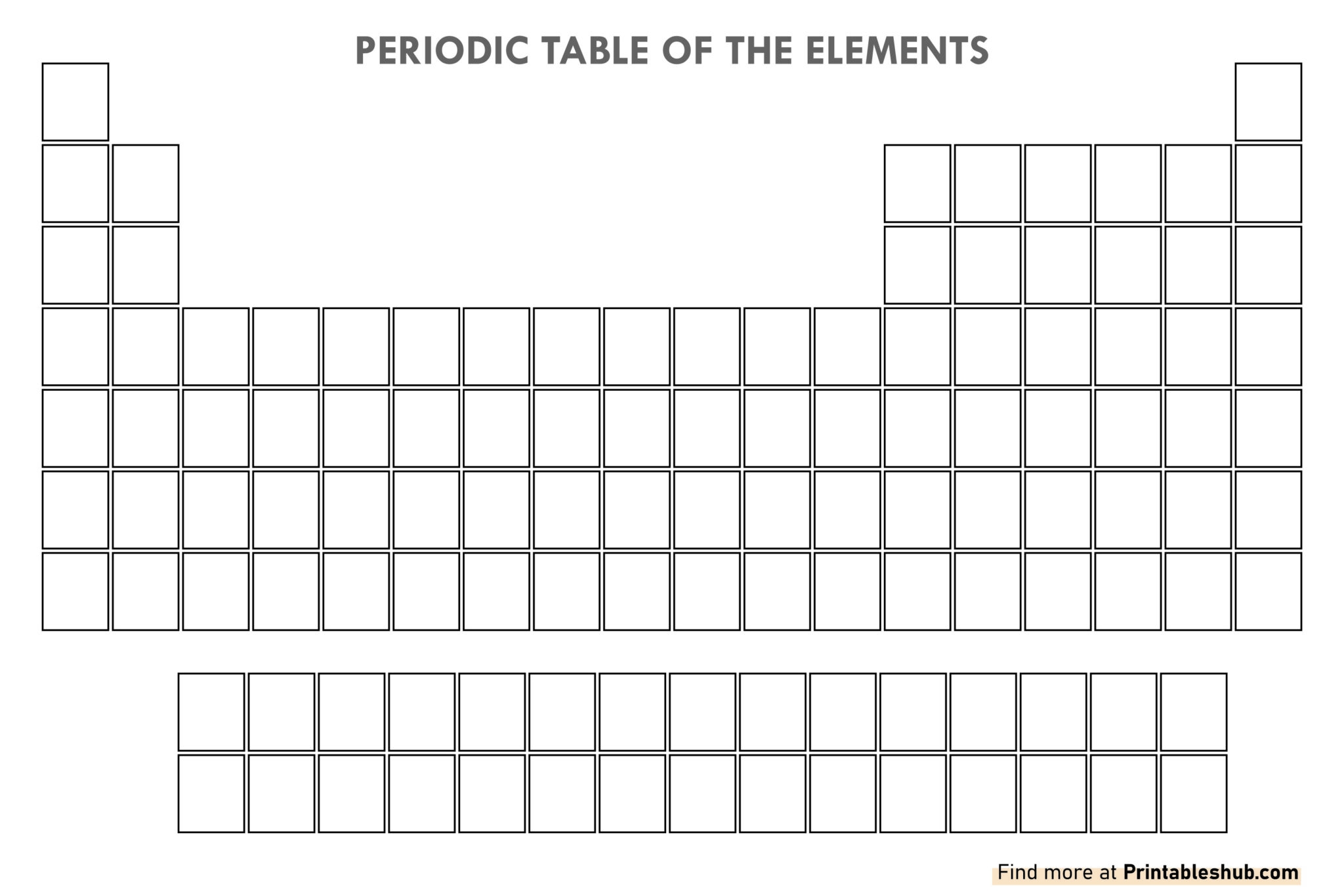 Free Printable Blank Periodic Table Templates With PDF Printables Hub
