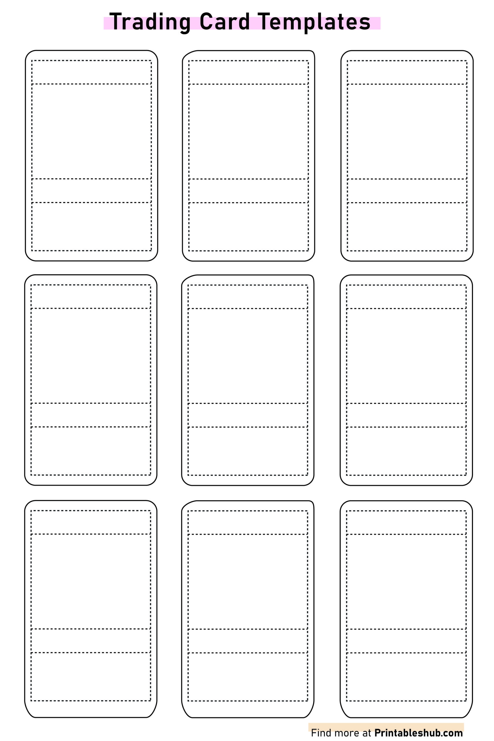 Free Printable Blank Trading Card Templates PDF Included Printables Hub