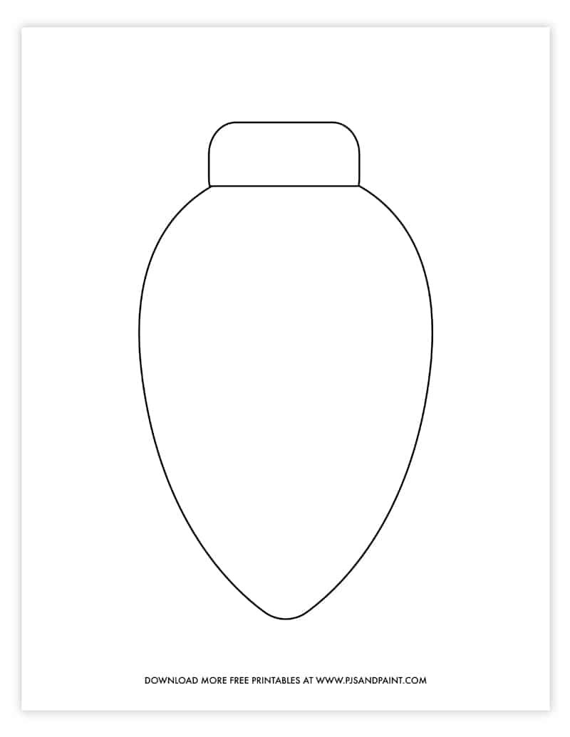 Free Printable Christmas Light Template DIY Christmas Decoration Idea