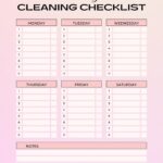 Free Printable Cleaning Checklist Templates Canva 43 OFF