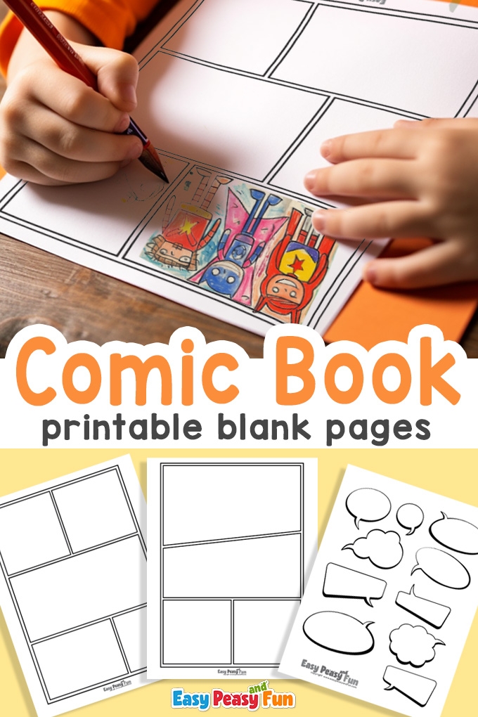 Free Printable Comic Book Blank Pages Easy Peasy And Fun
