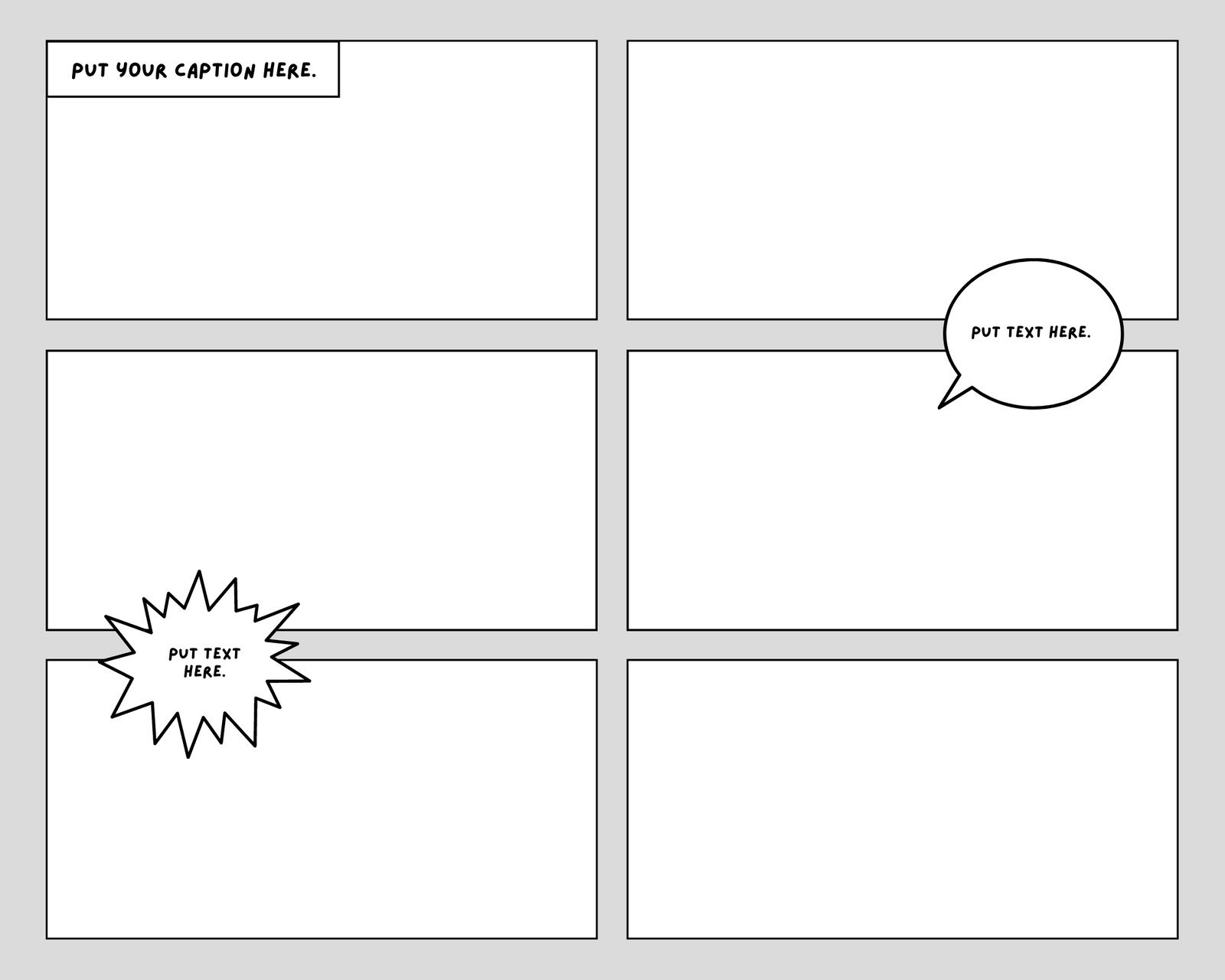 Free Printable Comic Strip Templates You Can Customize 55 OFF