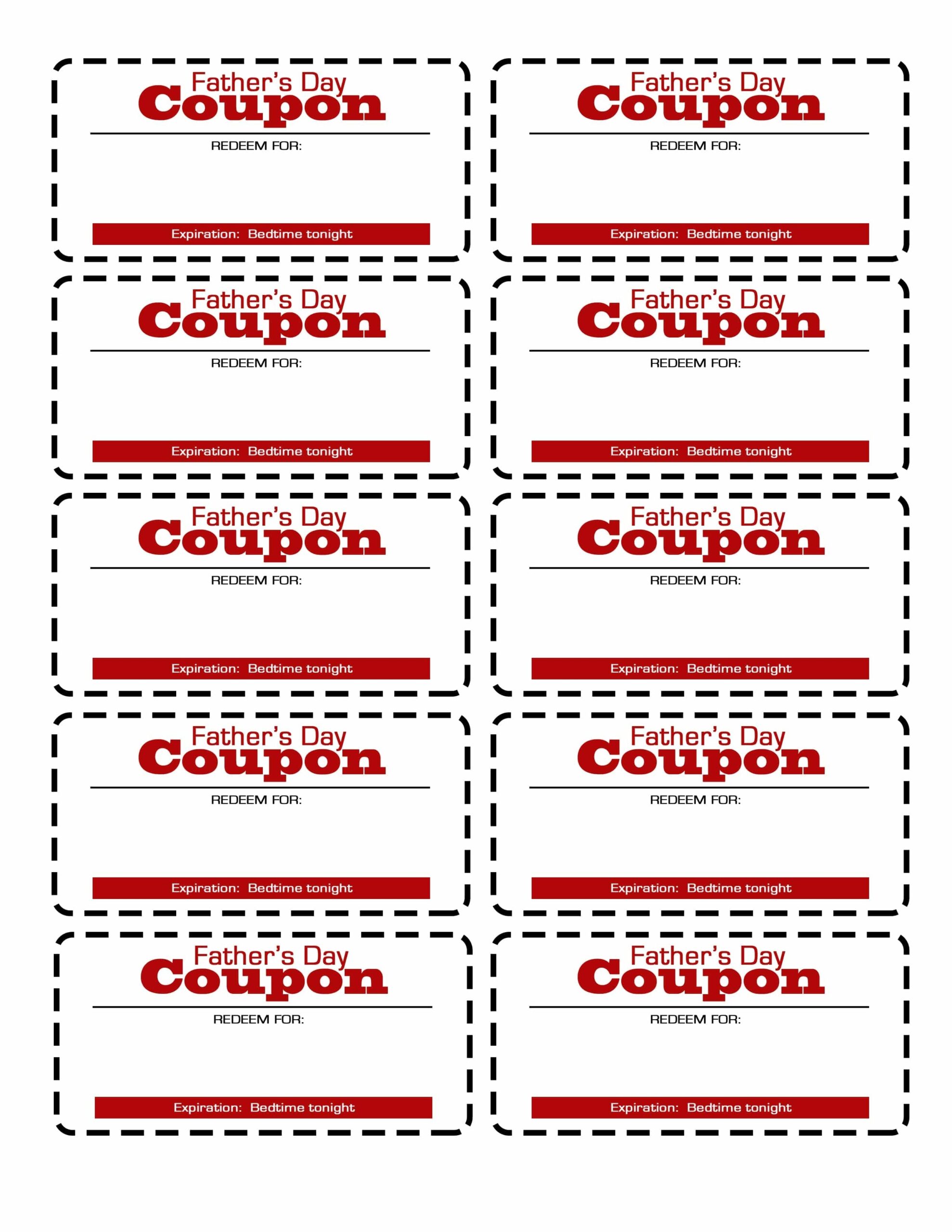 Free Printable Coupon Template Blank