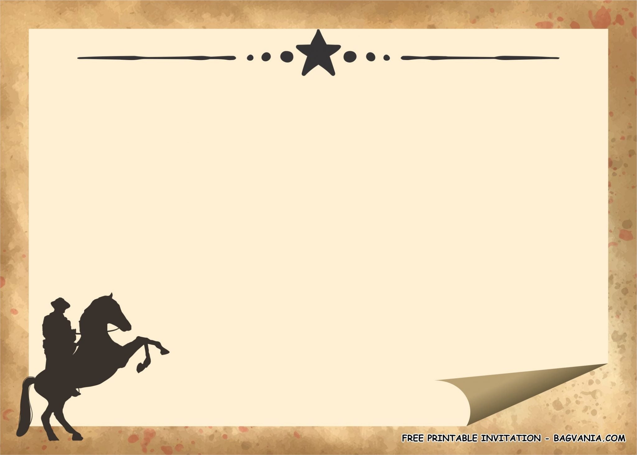  FREE PRINTABLE Cowboy Birthday Party Kits Template FREE Printable