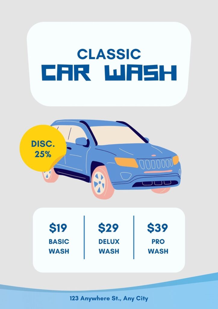 Free Printable Customizable Car Wash Flyer Templates 54 OFF
