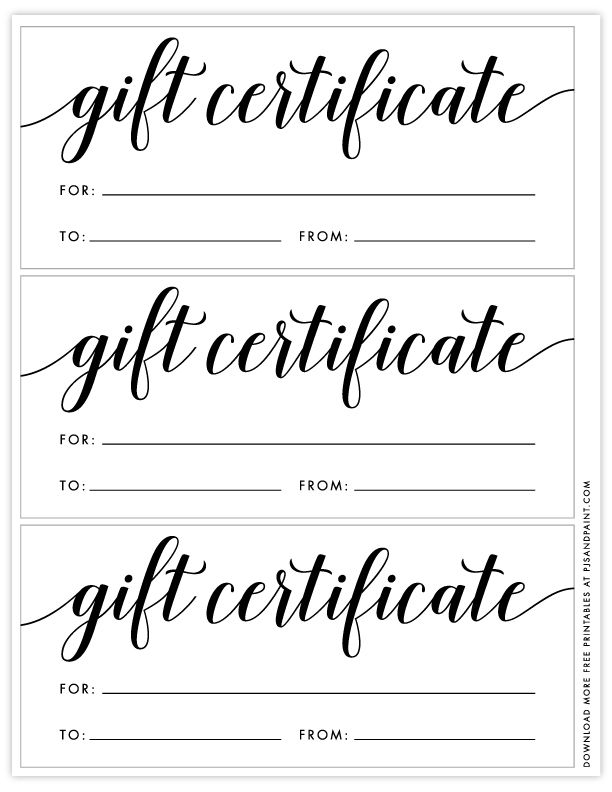 Blank Gift Card Templates