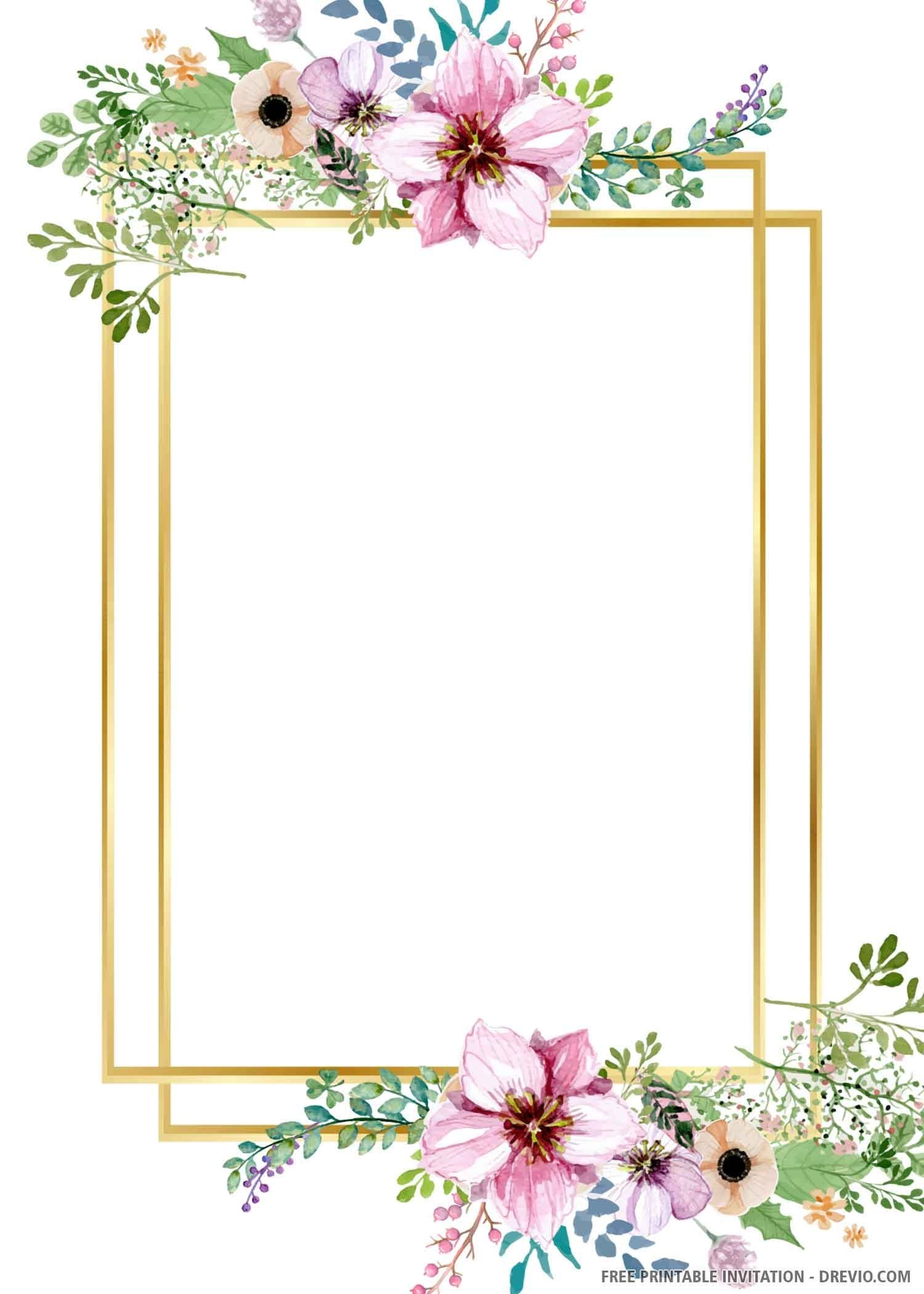 Free Printable Gold Wedding Invitation Template Free Printable Wedding