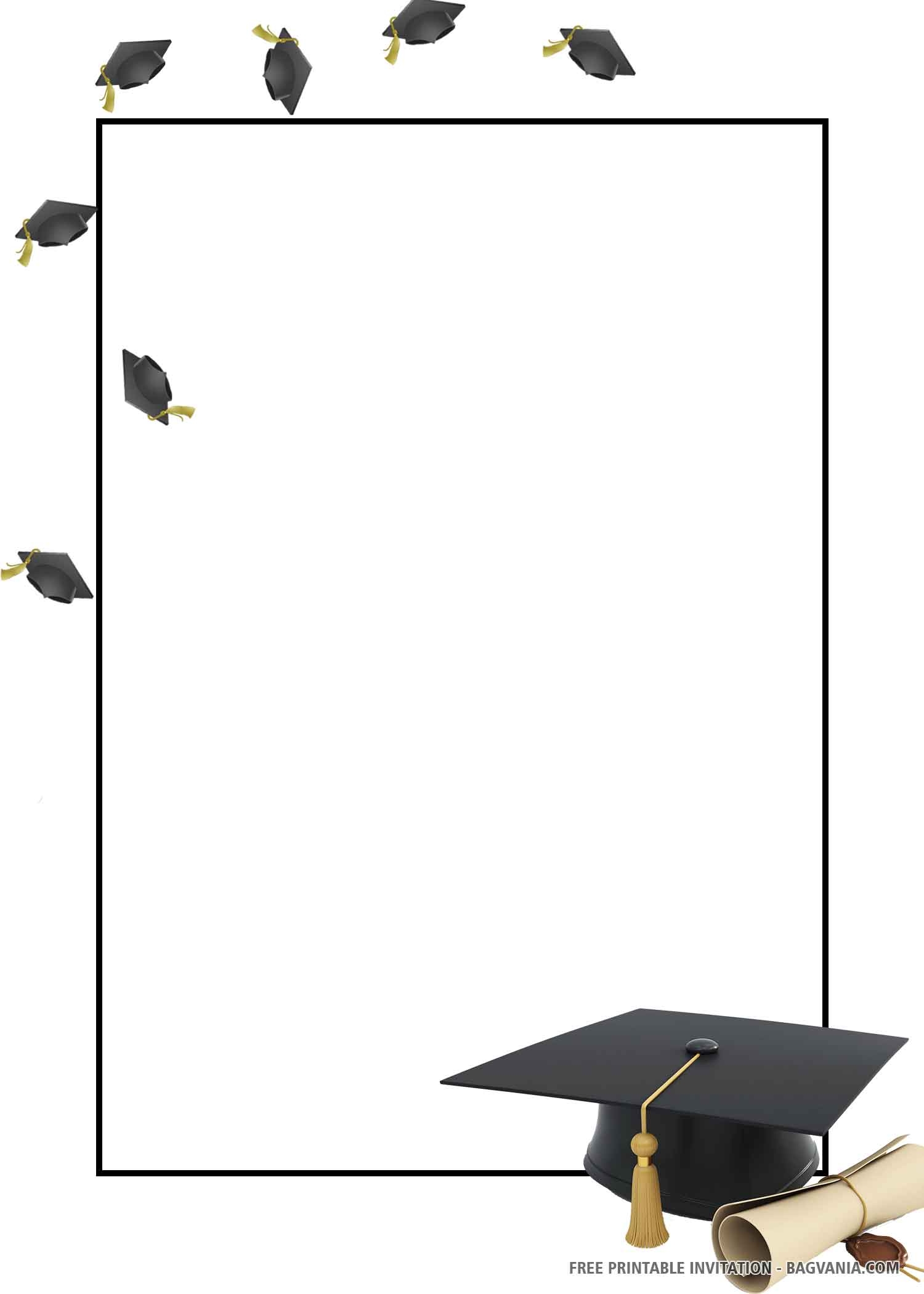 Blank Graduation Invitation Templates