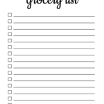 Free Printable Grocery List Templates PDF Shopping Lists DIY