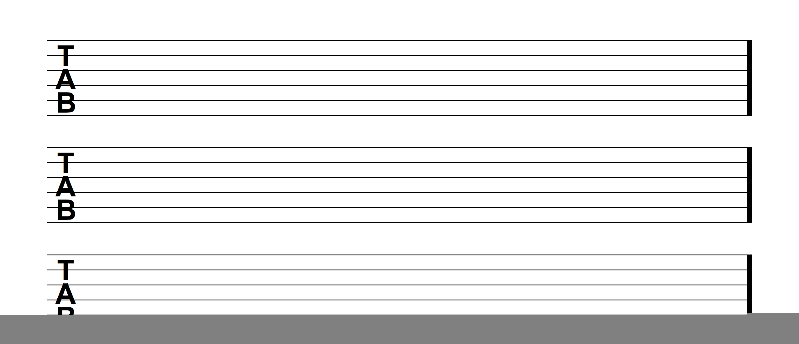 Free Printable Guitar Tablature Sheets