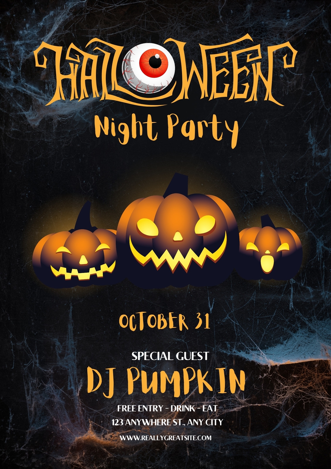 Background Blank Halloween Flyer Templates