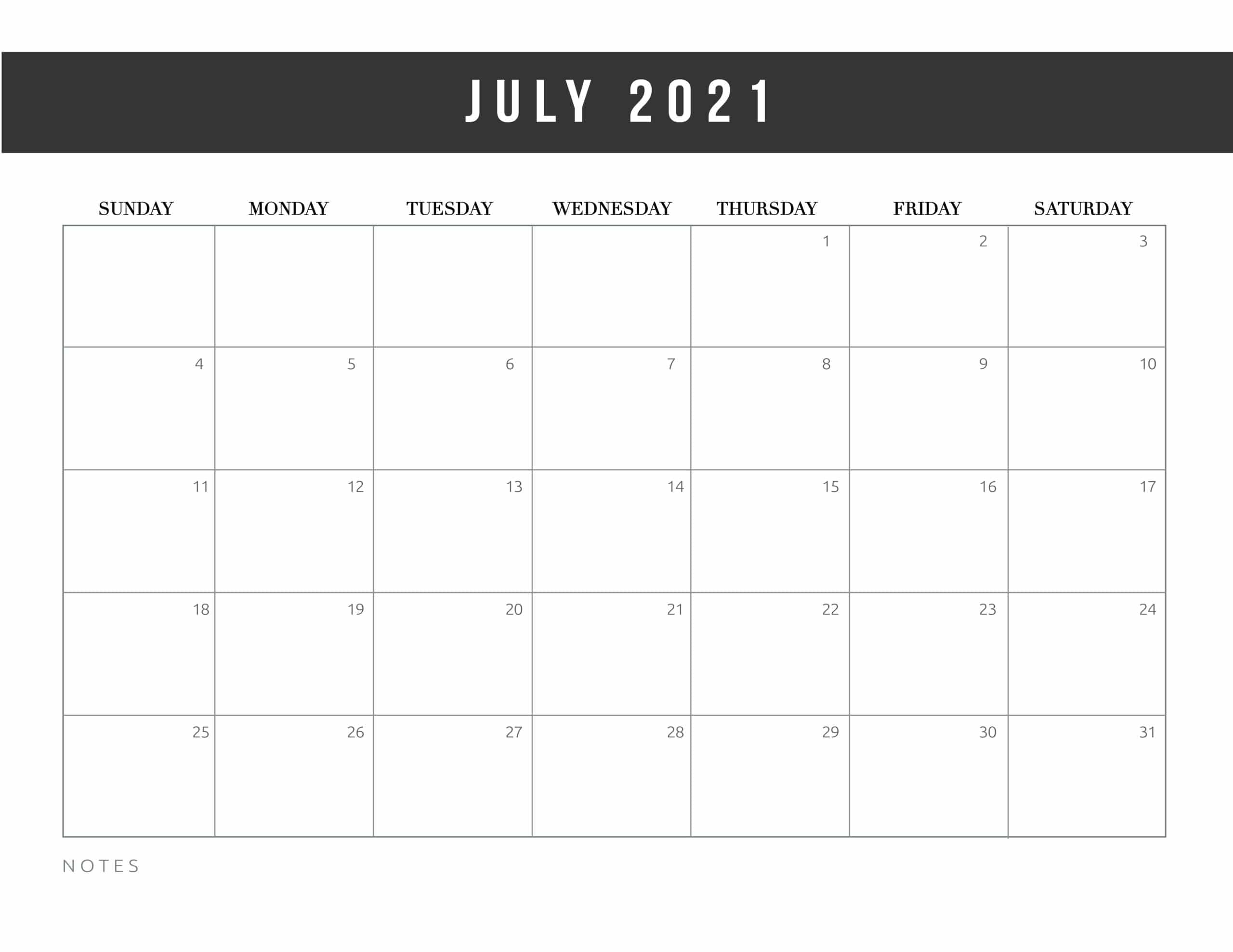 Blank Monthly Calendar Templates Word