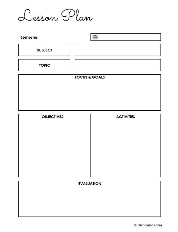 Free Printable Lesson Plan Templates PDF Word Preschool 41 OFF