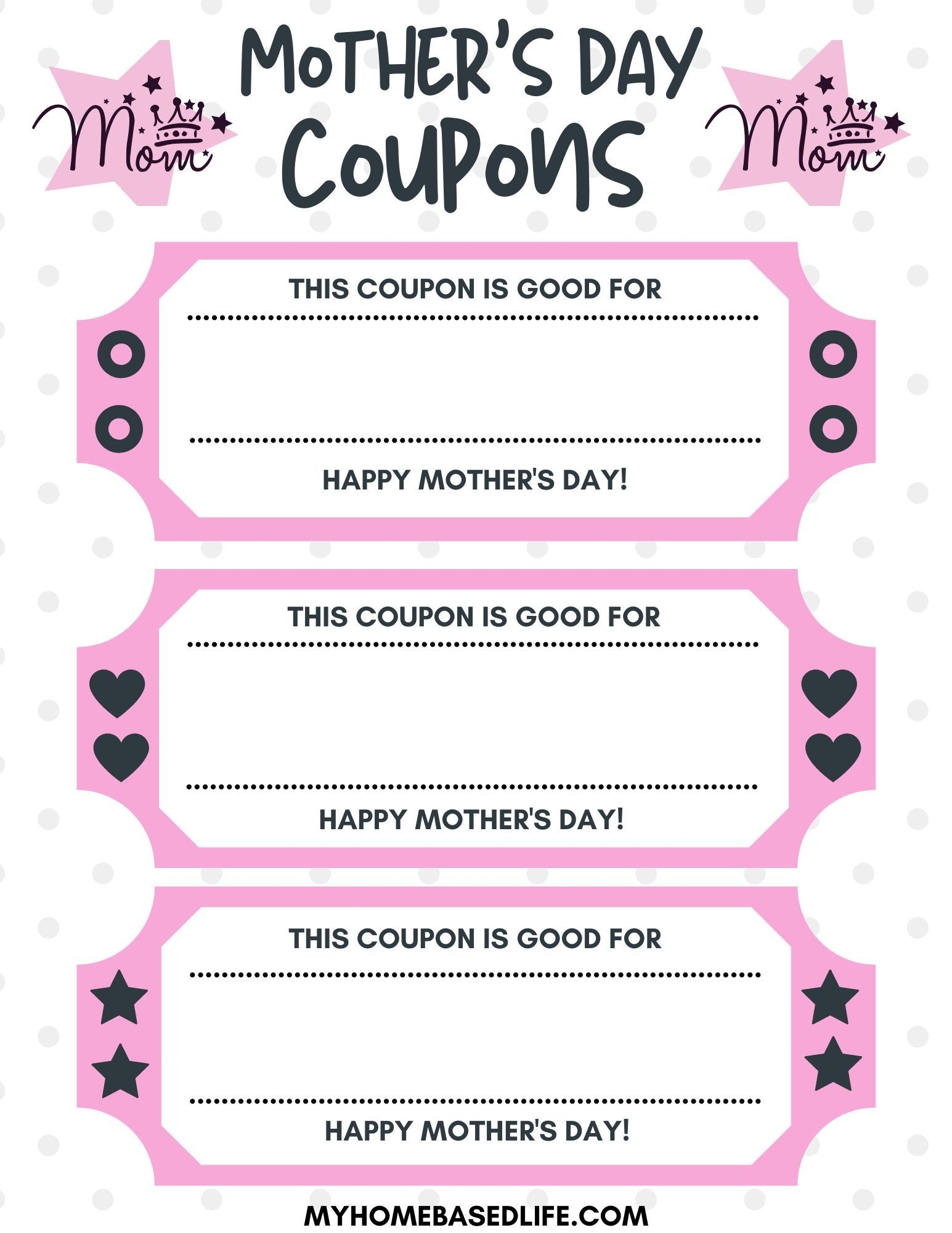 Free Printable Mother S Day Coupons Mother S Day Coupons Coupon