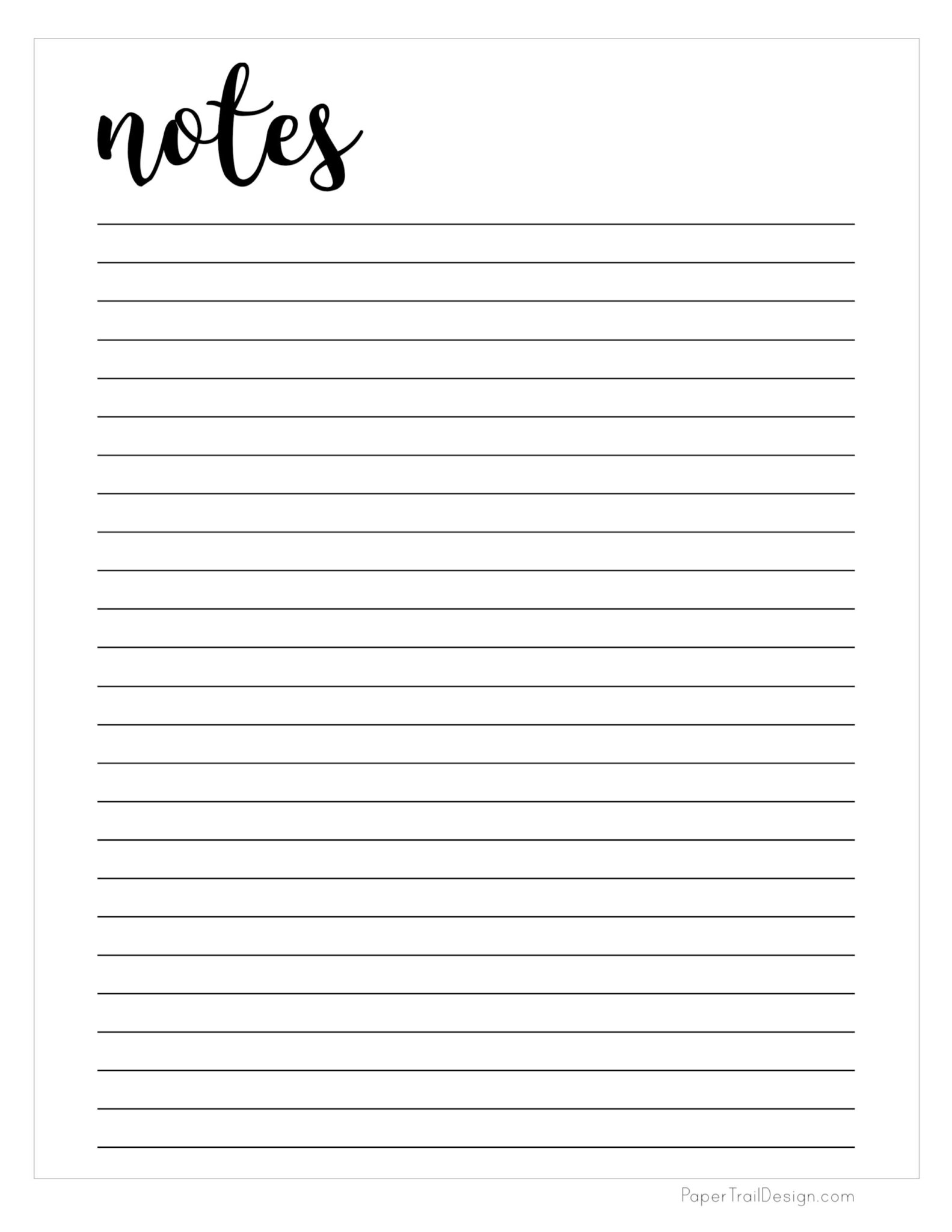 Blank Templates With Lines