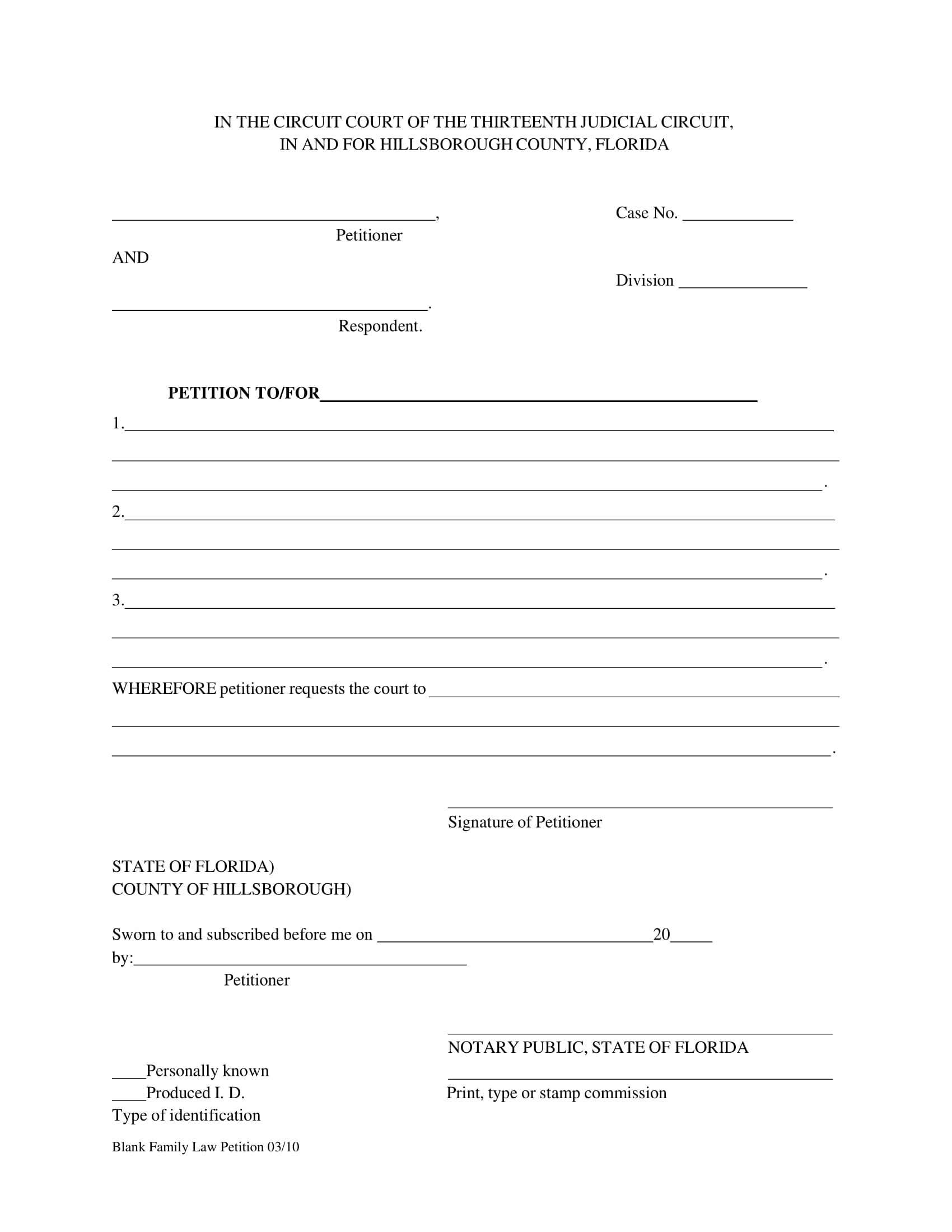 Free Printable Petition Forms Printable Forms Free Online
